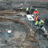 Project 'T Prooyen, Monnickendam: De opgraving, met op de voorgrond een van de zoutovens